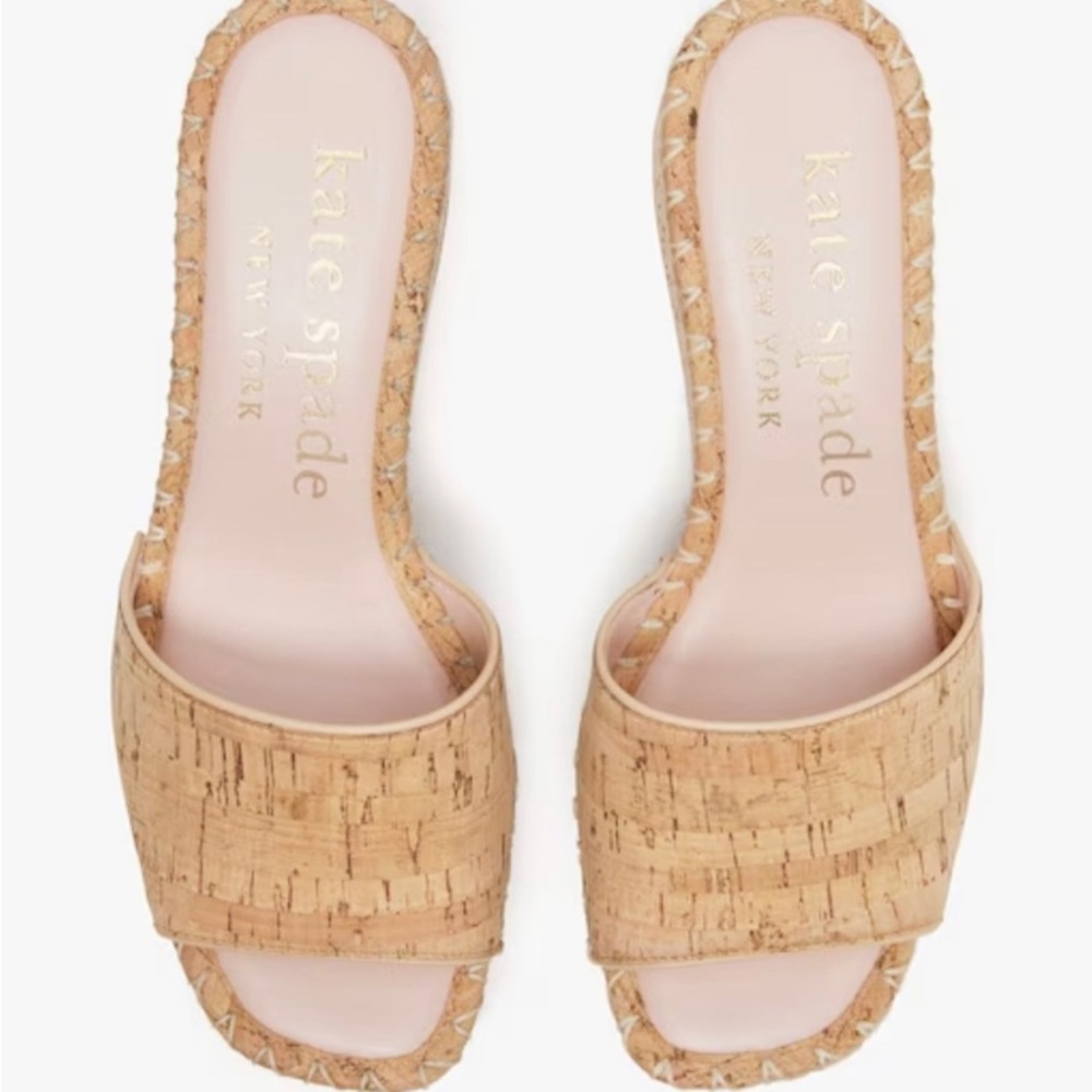 Kate Spade Women's Cosette Slide Sandals Platform Wedge Espadrille - 8.5